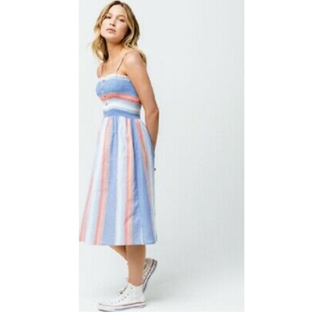NORDSTROM angie stripe smocked dress